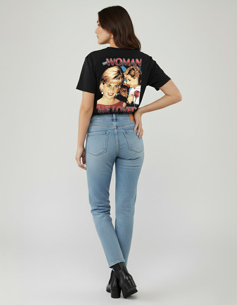 Rare Diana Princess Of Wales Doublesided T-Shirt Vintage Style Custom Unisex Graphic Tee