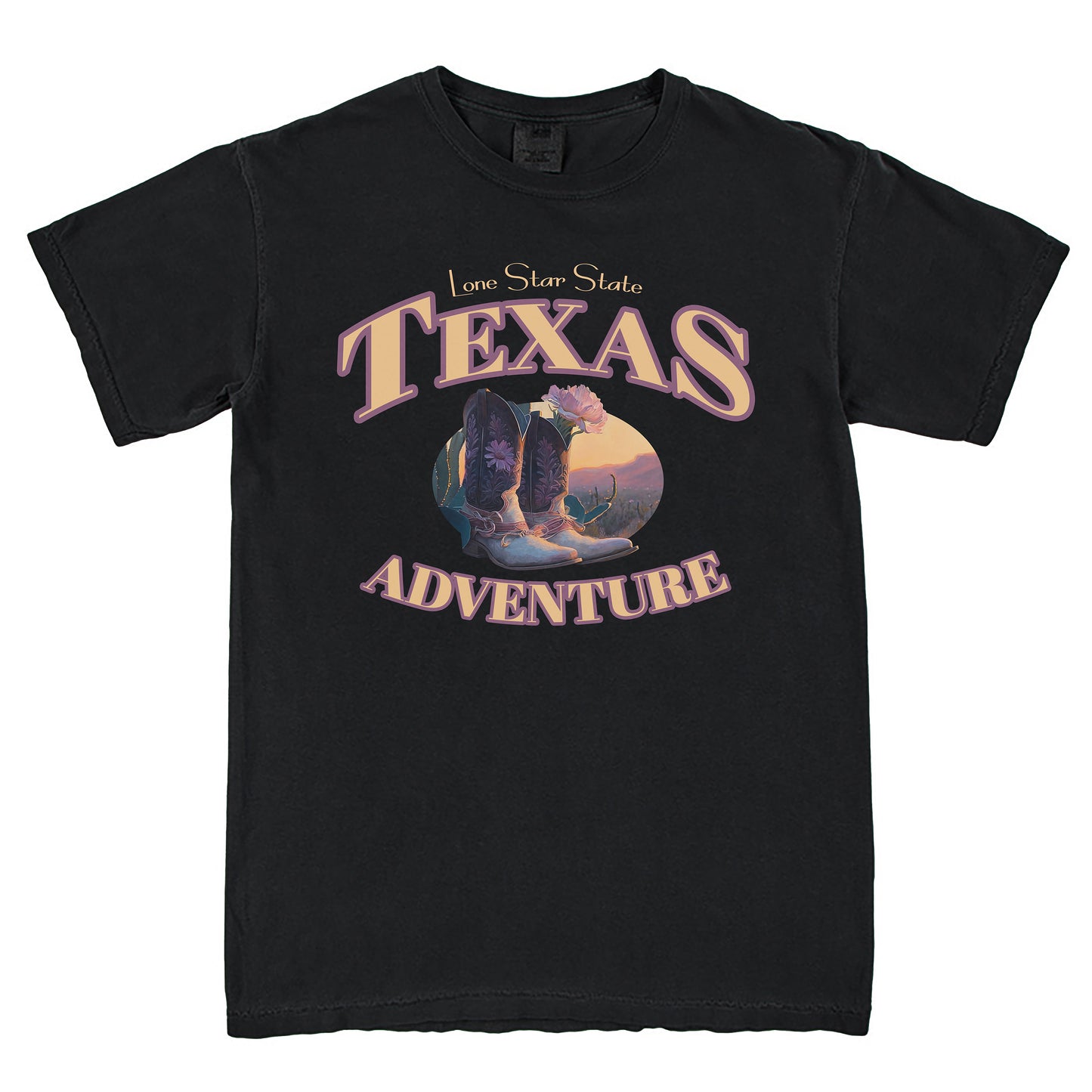 Texas Lone Star State Adventure T-Shirt Vintage Style Custom Unisex Graphic Tee