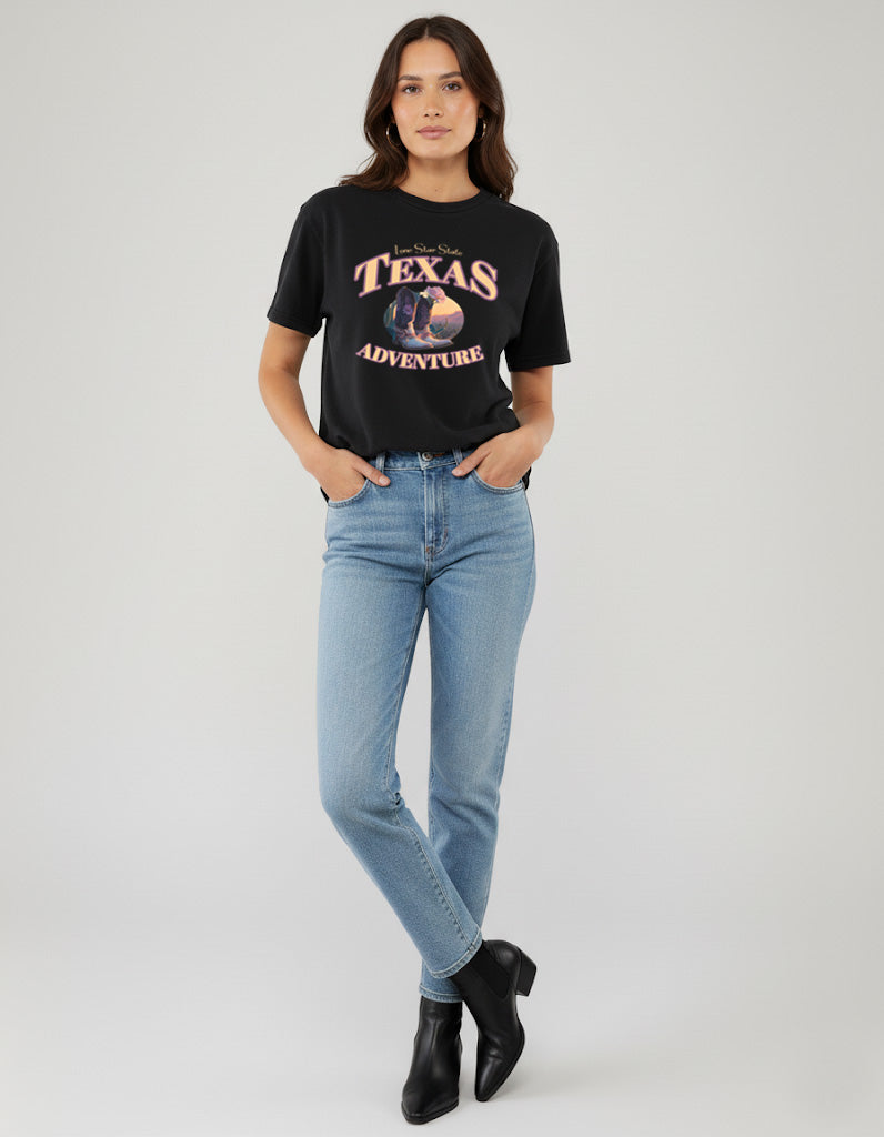 Texas Lone Star State Adventure T-Shirt Vintage Style Custom Unisex Graphic Tee