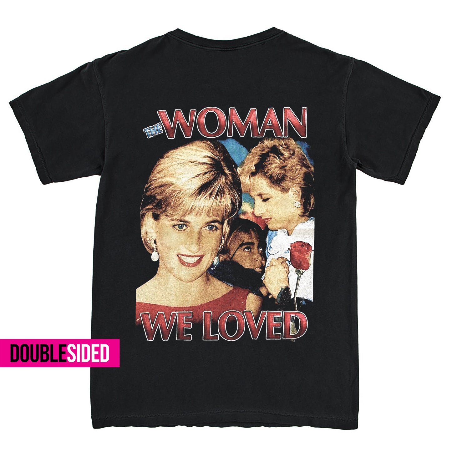 Rare Diana Princess Of Wales Doublesided T-Shirt Vintage Style Custom Unisex Graphic Tee