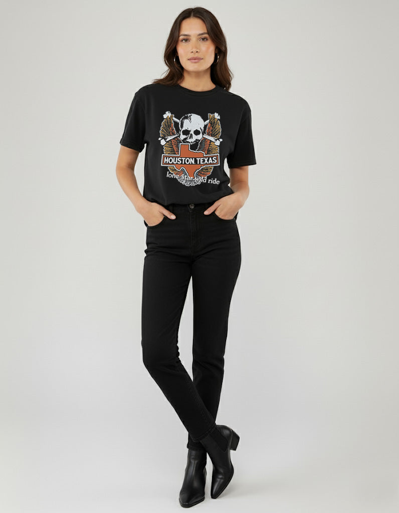 Lone Star Wild Ride Houston Texas T-Shirt Vintage Style Custom Unisex Graphic Tee