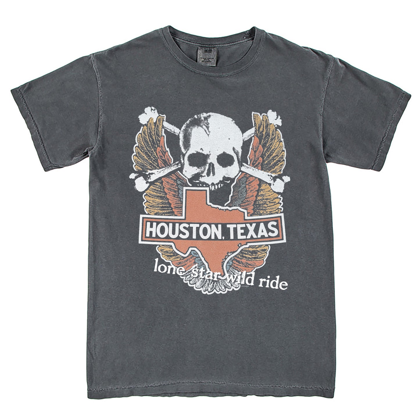 Lone Star Wild Ride Houston Texas T-Shirt Vintage Style Custom Unisex Graphic Tee