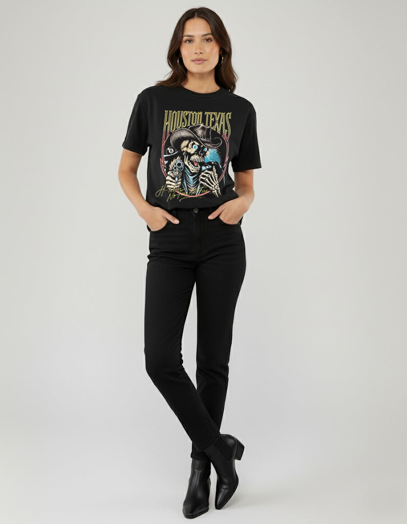 H-Town No Fear All Fire T-Shirt Vintage Style Custom Unisex Graphic Tee