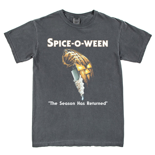Spice-O-Ween Halloween Pumpkin Spice Latte T-Shirt Vintage Style Custom Unisex Graphic Tee