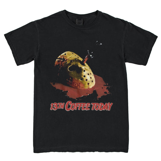13th Coffee Today Halloween Coffee Lover T-Shirt Vintage Style Custom Unisex Graphic Tee